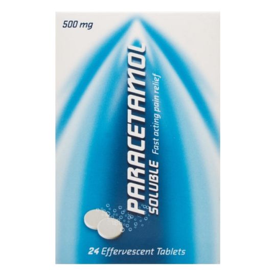 Paracetamol 500mg Soluble Tablets - 24 Pack