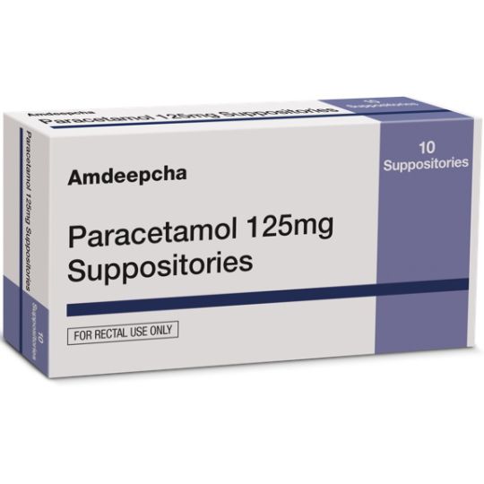 Paracetamol 125mg Suppositories - 10 Pack