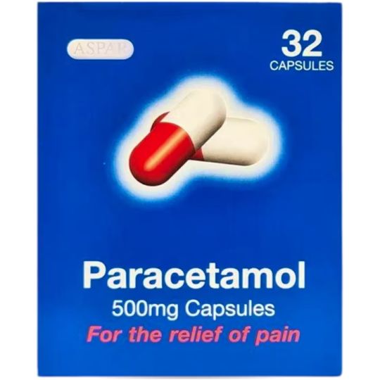 Paracetamol 500mg Capsules - 32 Pack