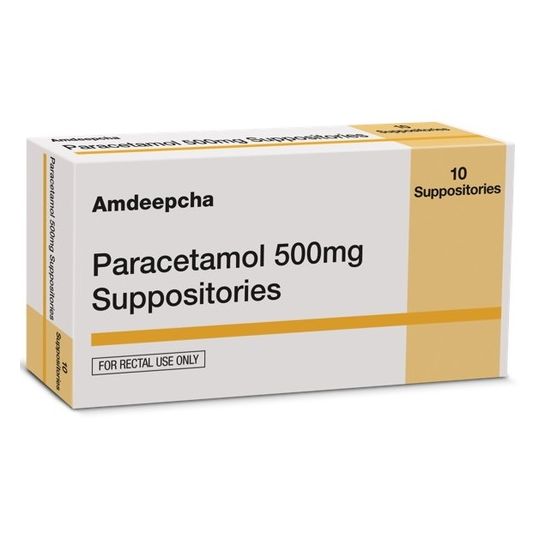 Paracetamol 500mg Suppositories - 10 Pack