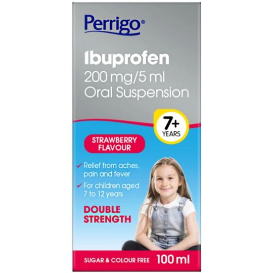 Perrigo Ibuprofen 200mg/5ml Oral Suspension – 100ml