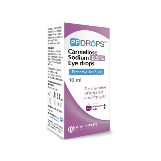 PF Drops Carmellose Sodium 0.5% Preservative Free Eye Drops – 10ml