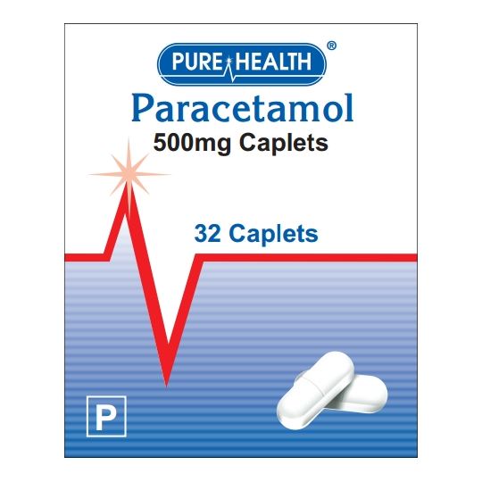 Paracetamol 500mg Caplets - 32 Pack