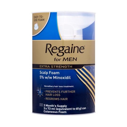 Regaine for Men Extra Strength Scalp Foam - 3 x 73ml