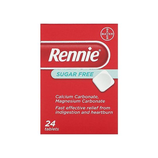 Rennie Sugar Free Tablets - 24 Pack