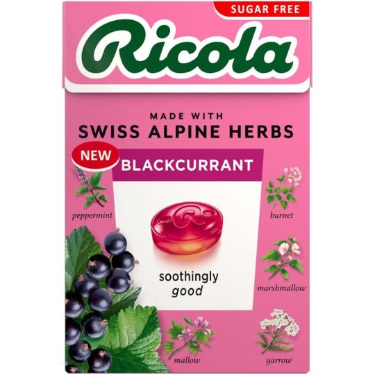 Ricola Swiss Herb Sweets Blackcurrant – 45g