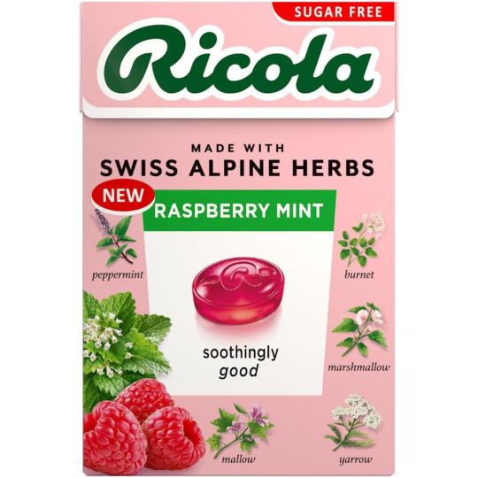 Ricola Swiss Herb Sweets Raspberry Mint – 45g
