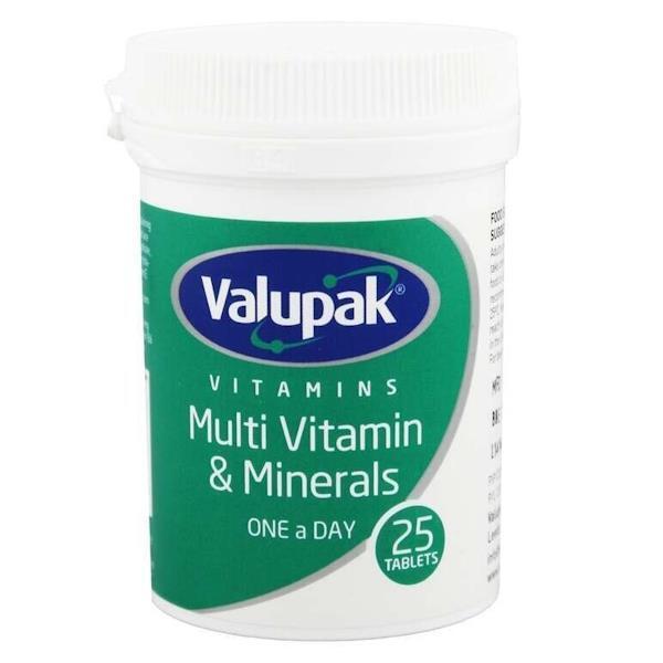 Valupak Multi Vitamin and Minerals OAD Tabs – 25 Pack