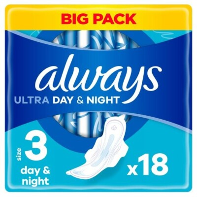 Always Ultra Day & Night with Wings Size 3 – 18 Pack
