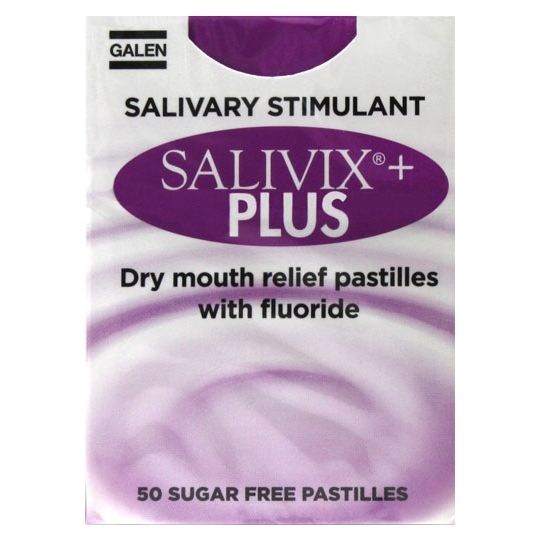 Salivix Plus Dry Mouth Relief Sugar Free Pastilles - 50 Pack