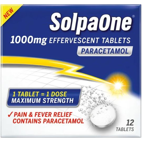 SolpaOne 1000mg Effervescent Tablets - 12 Pack