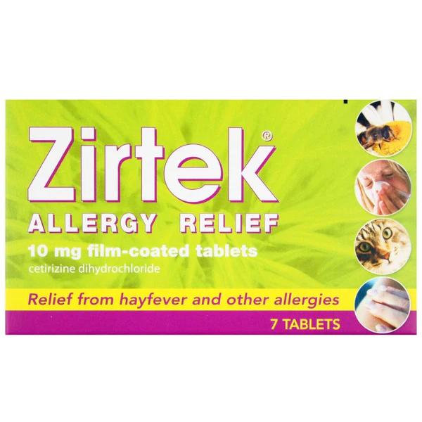 Zirtek Allergy Relief Tablets 10mg – 7 Pack