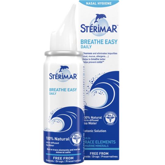 Sterimar Breathe Easy Daily Nasal Hygiene 100% Natural Sea Water Spray – 50ml