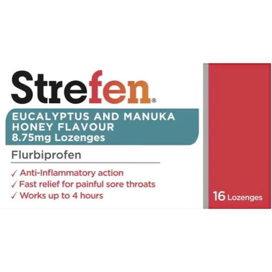 Strefen Eucalyptus & Manuka Honey Flavour Lozenges – 16 Pack