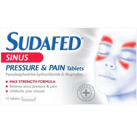 Sudafed Sinus Pressure & Pain Tablets - 12 Pack