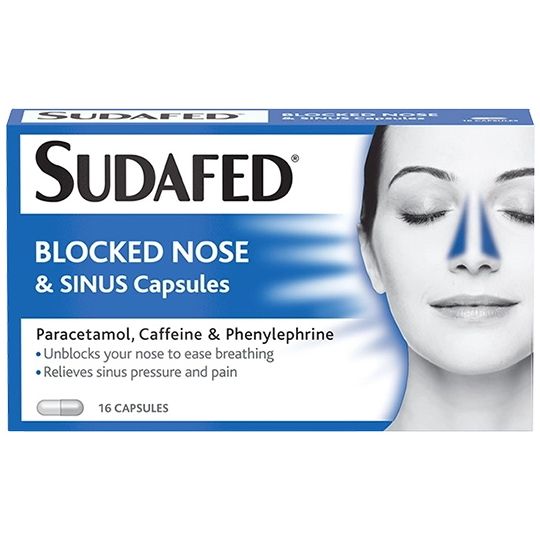 Sudafed Blocked Nose & Sinus Capsules – 16 Pack