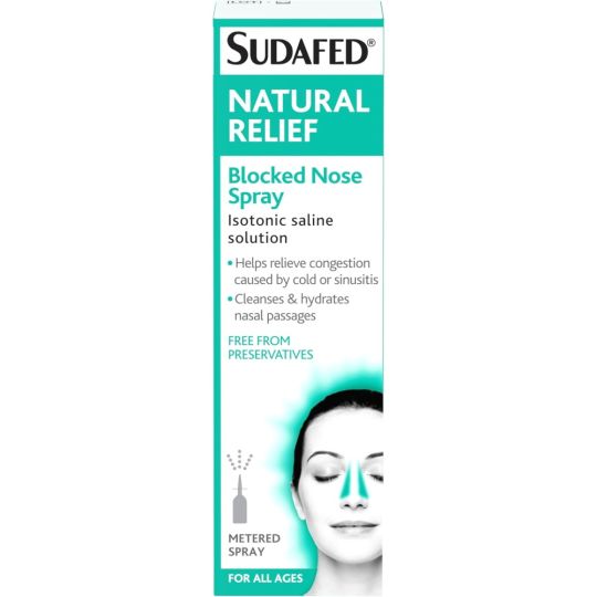 Sudafed Natural Relief Blocked Nose Spray – 15ml
