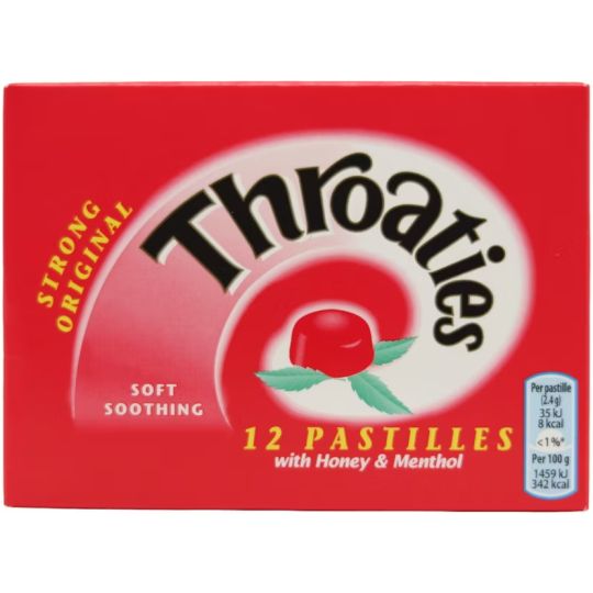 Throaties Strong Original Pastilles – 12 Pack