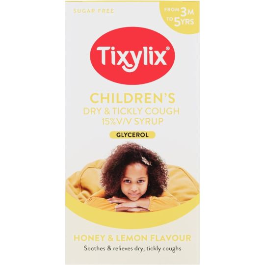 Tixylix Children's Dry & Tickly Cough 15% V/v Syrup – 100ml
