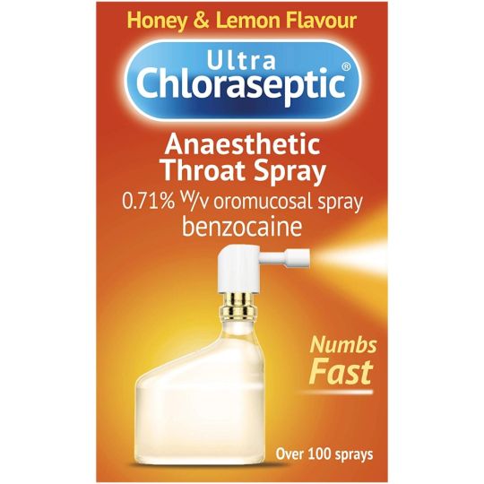 Ultra Chloraseptic Honey & Lemon Flavour Anaesthetic Throat Spray – 15ml