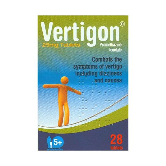 Vertigon 25mg Tablets - 28 Pack