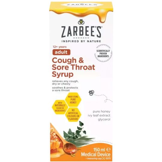 Zarbee's Adult Cough & Sore Throat Syrup – 150ml